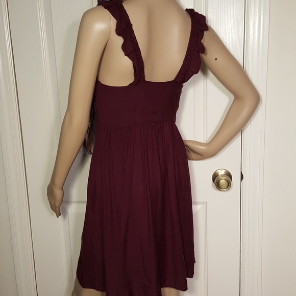 Kimchi Blue Ruffle Zipper Tank Dress With Pockets - Picture 2 of 7